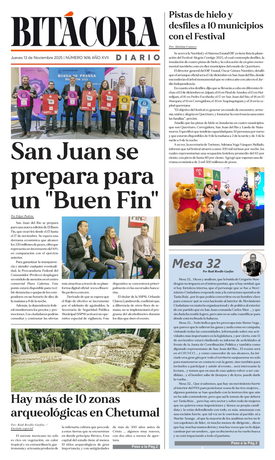 Portada Bitácora Diario Edición 1616