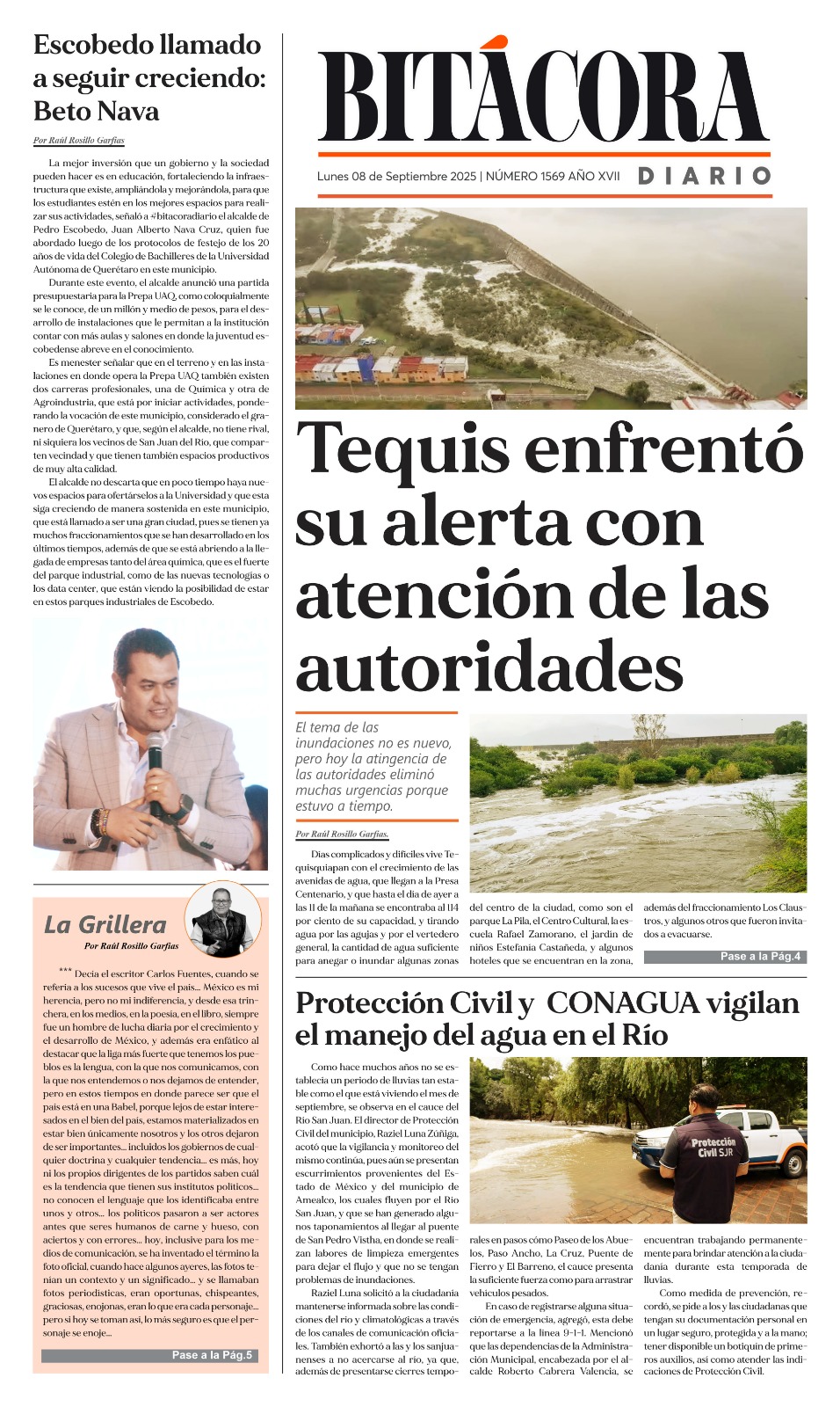 Portada Bitácora Diario Edición 1569