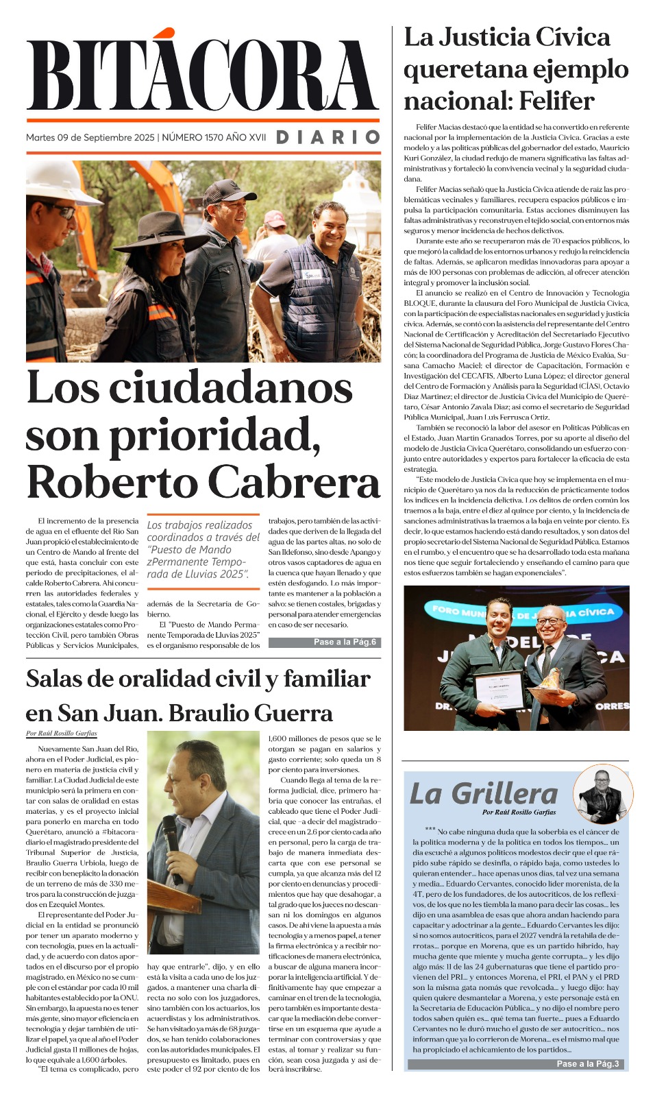 Portada Bitácora Diario Edición 1570