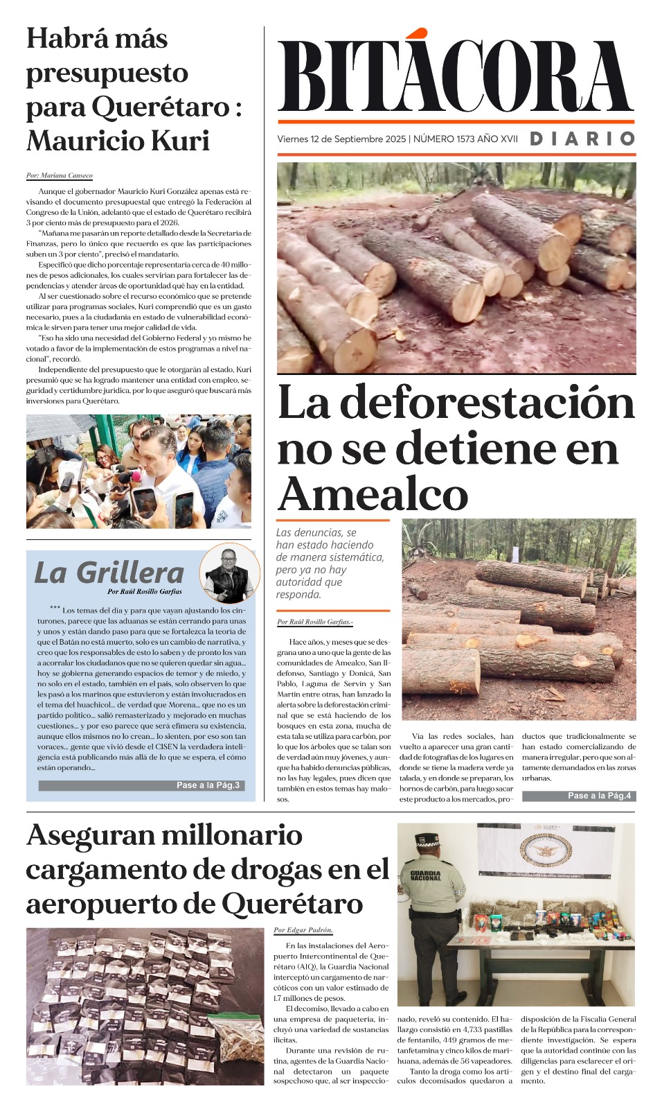Portada Bitacora edición 1573