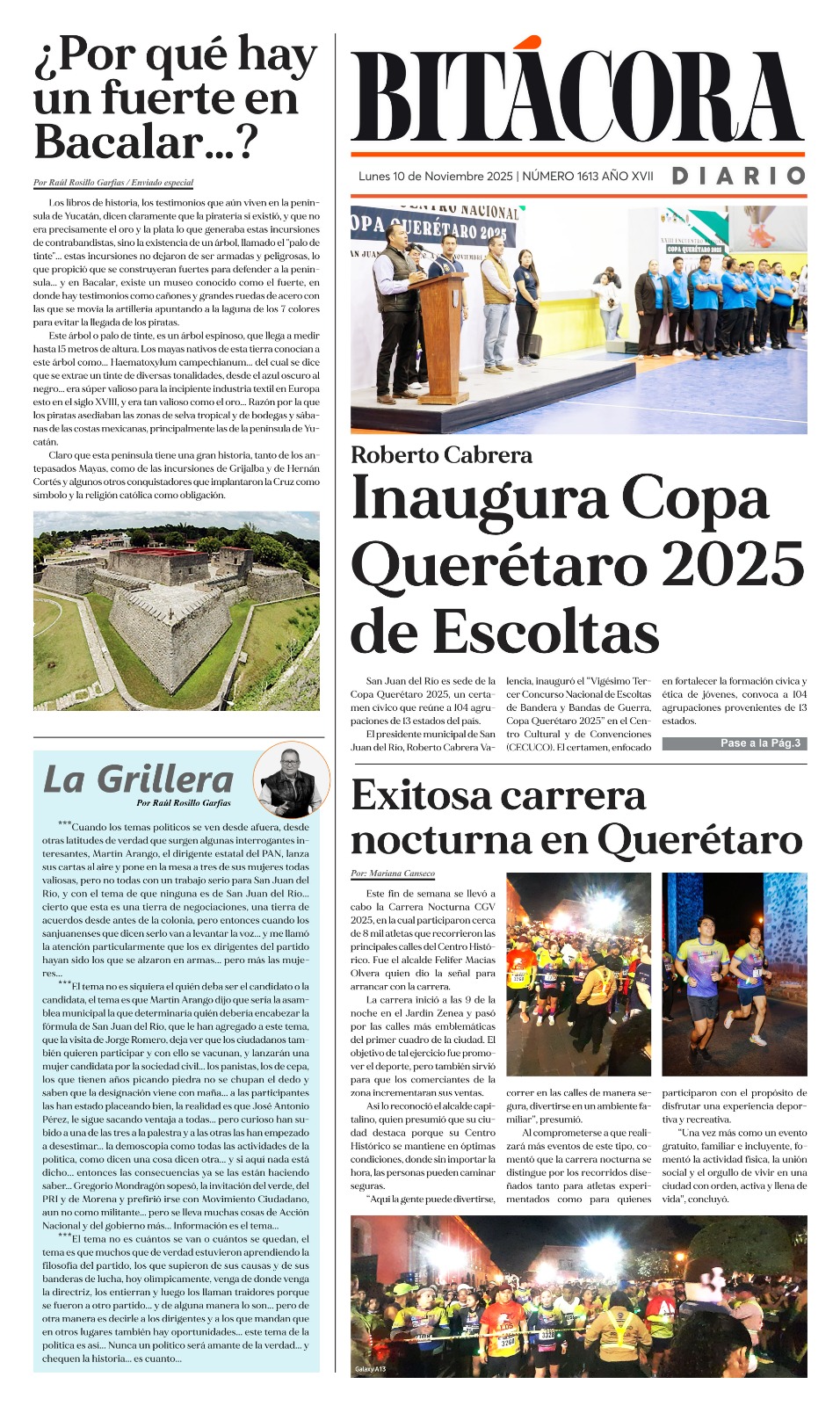 Portada Bitácora Diario Edición 1613