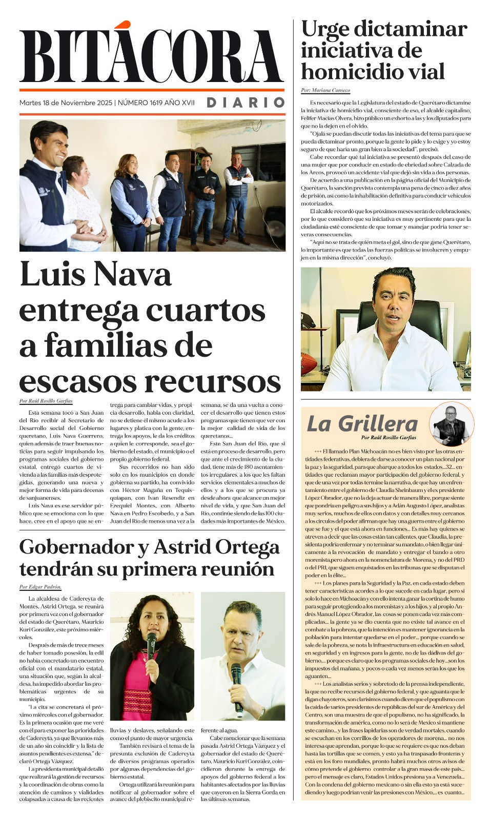 Portada Bitácora Diario Edición 1619