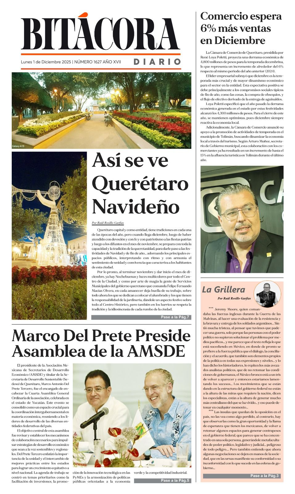 Portada Bitácora Diario Edición 1627