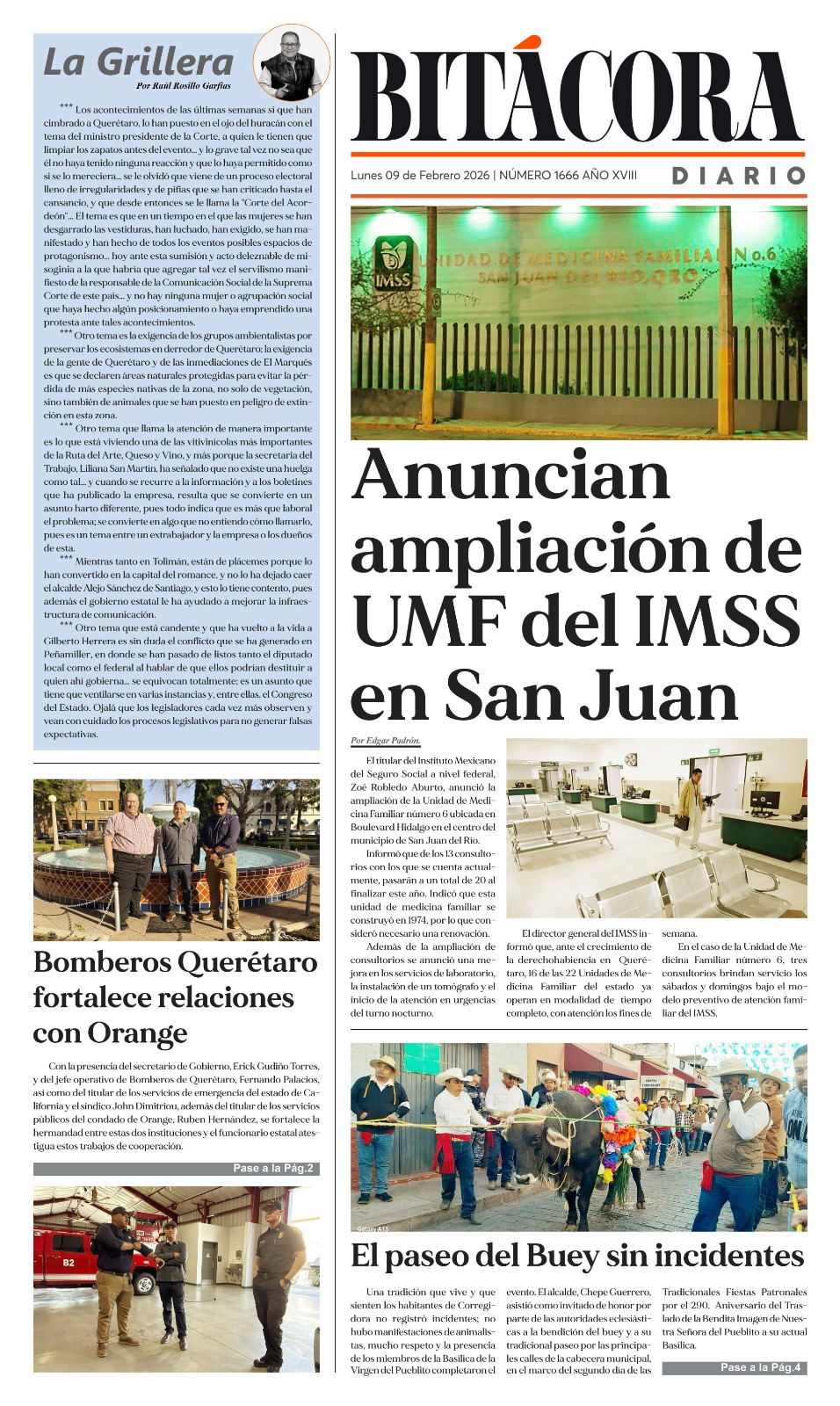 PORTDA EDICION 1666 BITACORA DIARIO