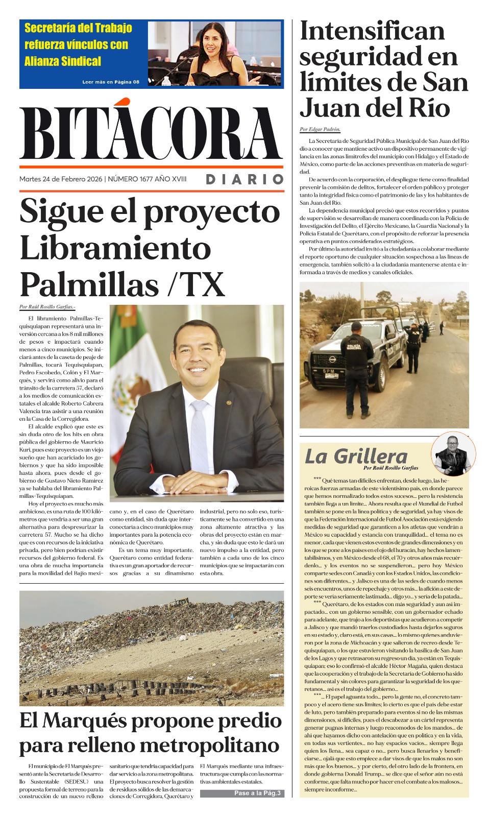 Portada Bitácora Diario Edición 1677