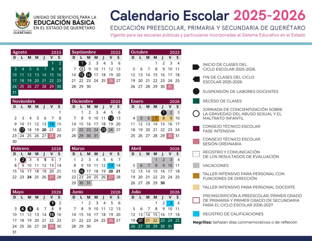 calendario escolar 2025