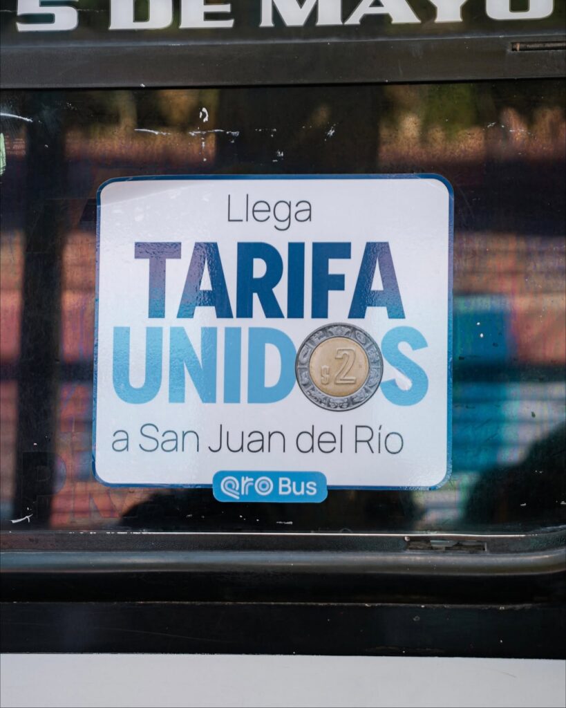 Tarifa Unidos llega a San Juan del Río