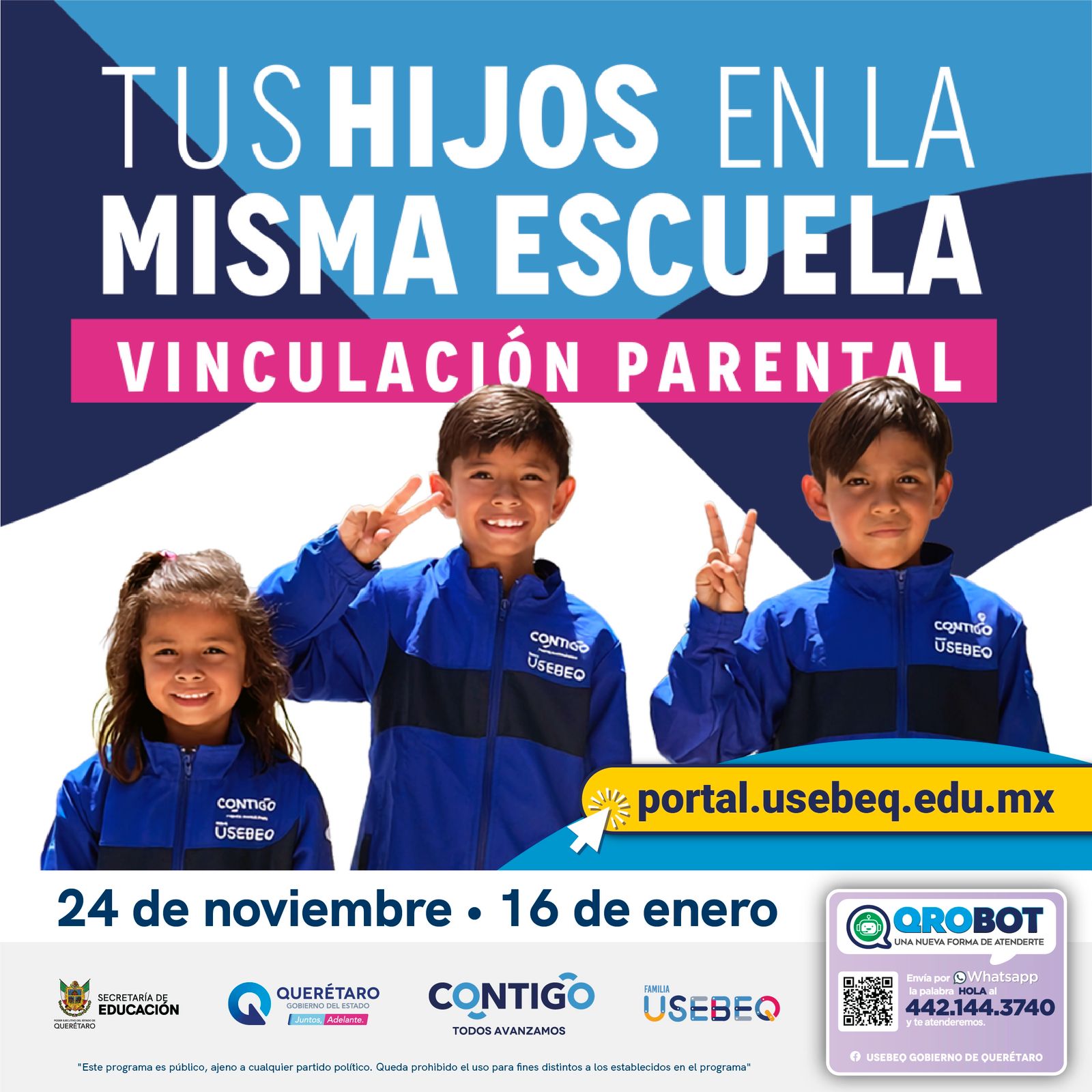 USEBEQ Vincula Hermanos en Escuelas