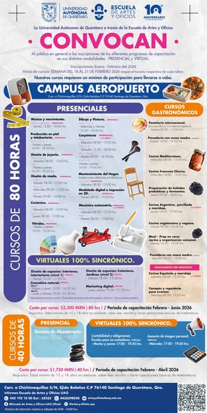 Invita UAQ a talleres de Artes y Oficios