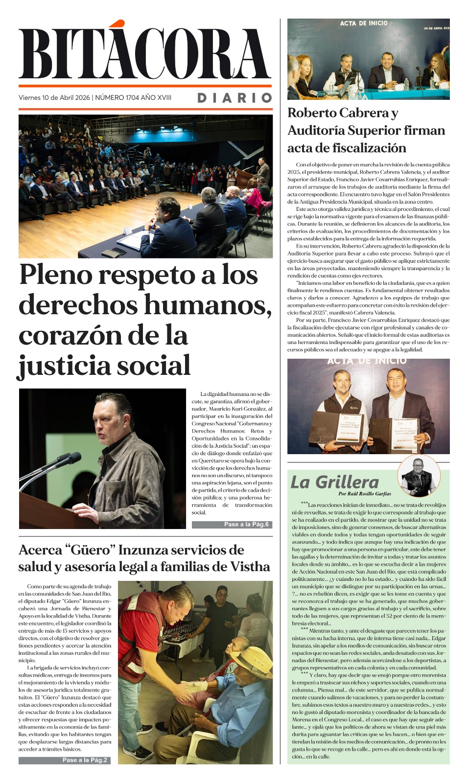 PORTADA BITÁCORA 1704