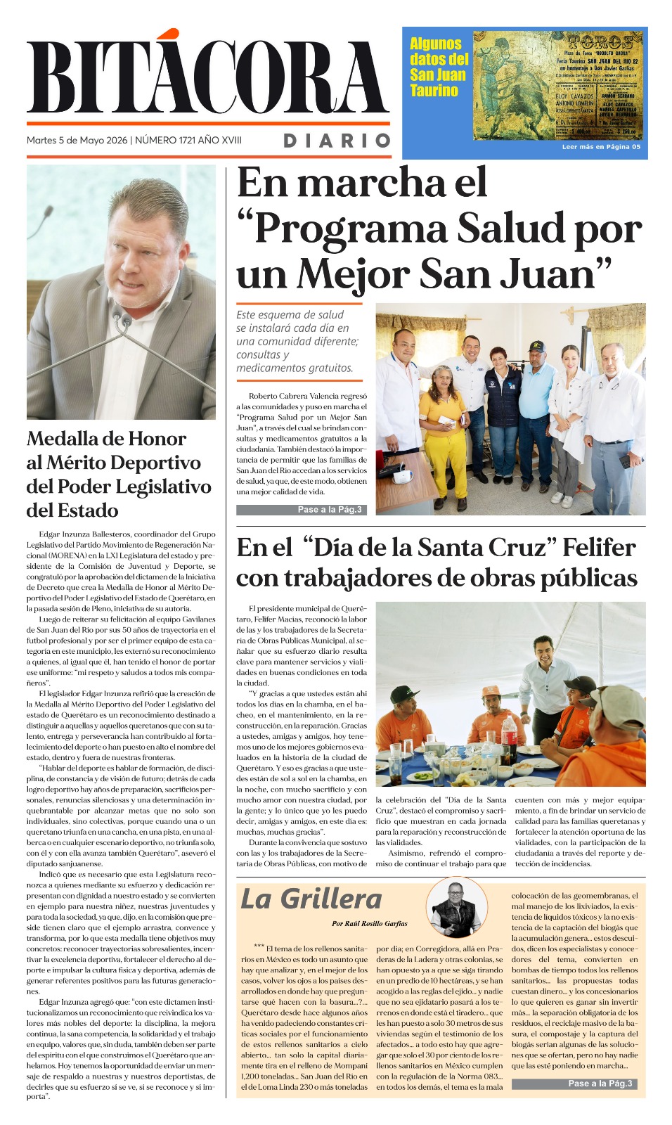 PORTADA BITÁCORA 1721