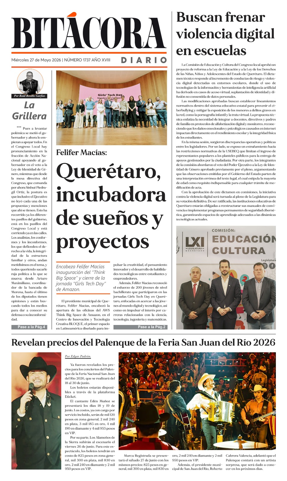 PORTADA BITÁCORA 1737