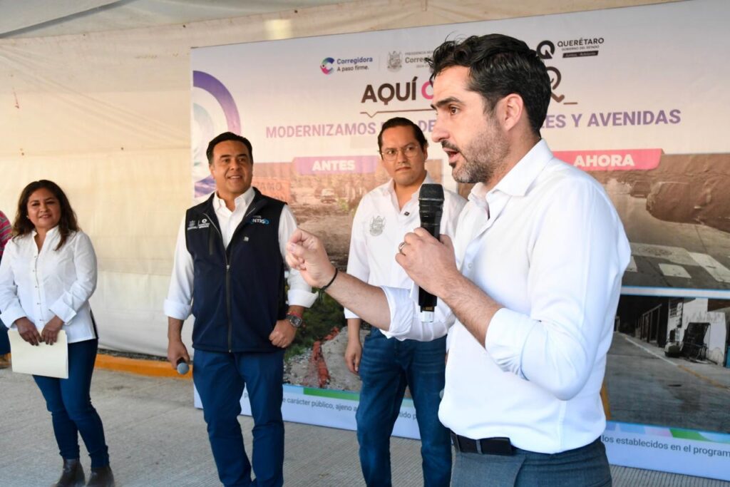 Dorantes, Nava, Chepe y Kuri entregan obras en Corregidora