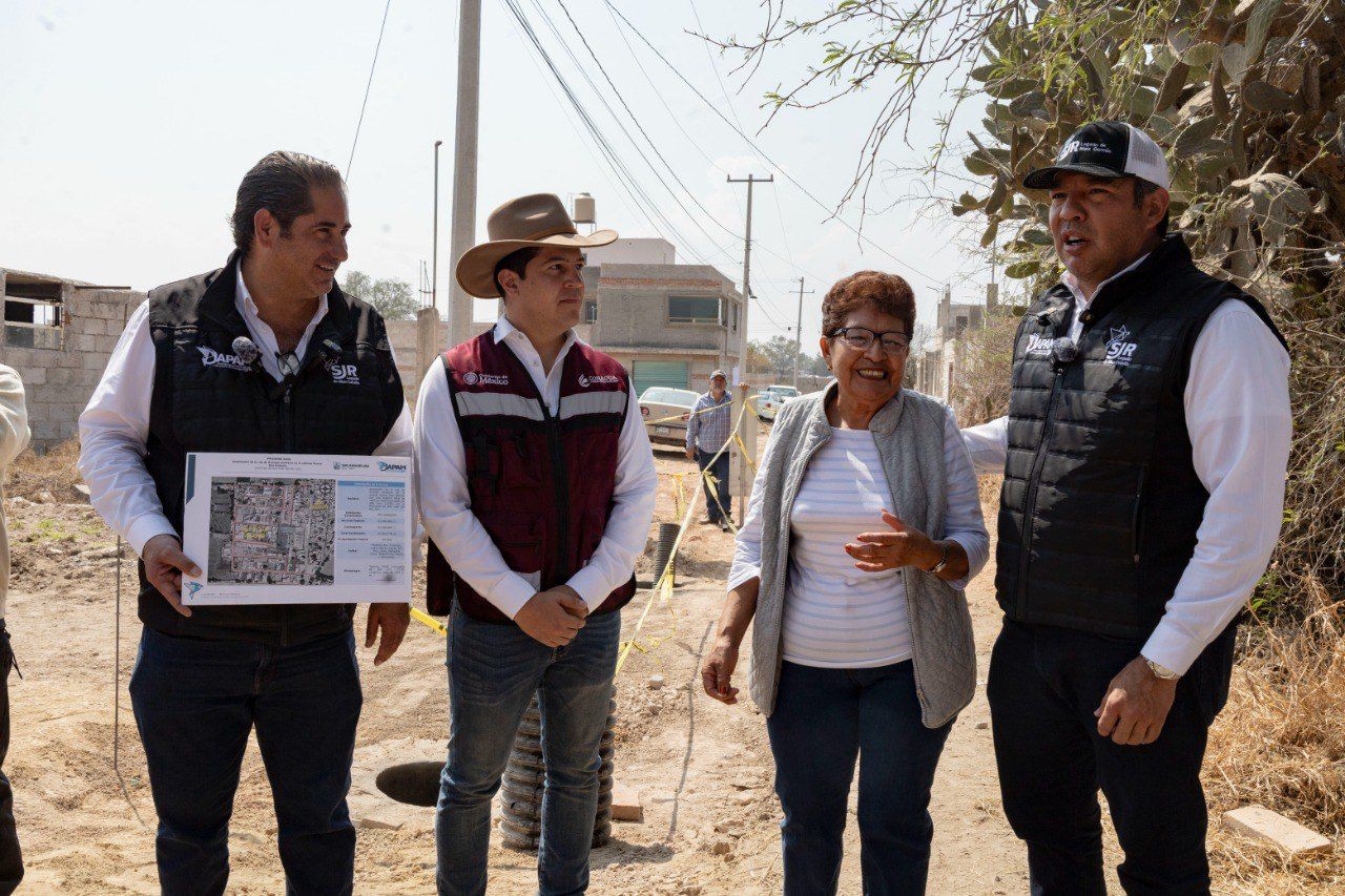 Municipio, JAPAM y CONAGUA supervisan drenaje en Nuevo San Antonio