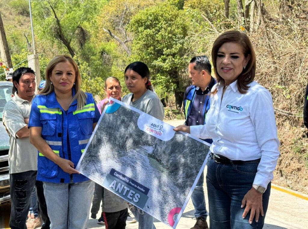 Supervisan obra de rampa en Carrizalillo, Pinal de Amoles