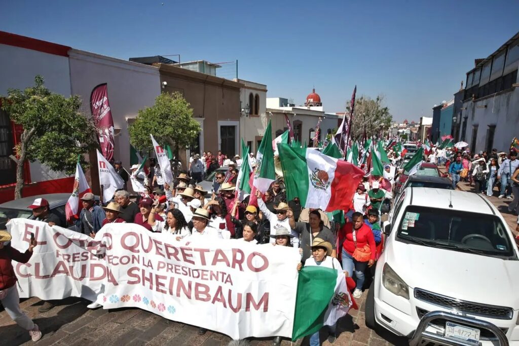 Militantes de Morena respaldan la Cuarta Transformación en Querétaro